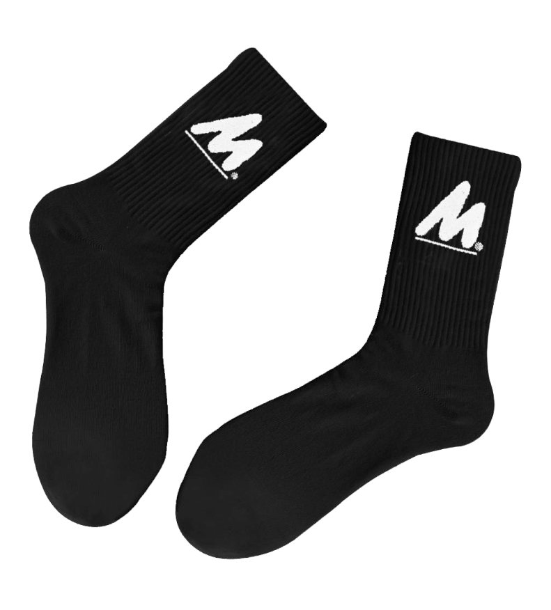 Mulligan Logo Black Sport Socks
